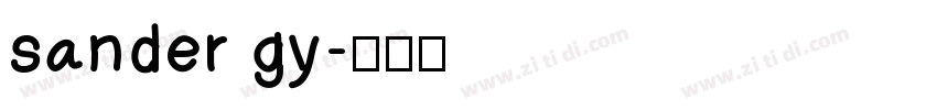 sander gy字体转换